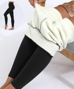Winter Leggings Warm Thick High Stretch Lamb Cashmere Leggins Skinny Fitness Woman Pants
