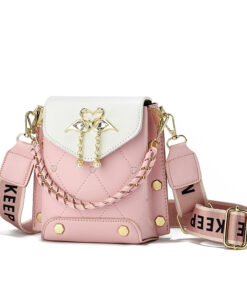 Alternative view of New Stylish Good Texture Shoulder Bag All-matching Western Style Pearl Chain Small Bag