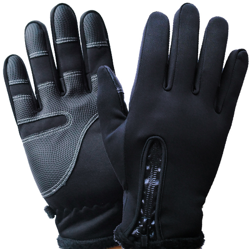 Full Finger Touch Screen Zipper Ski Gloves - Image 6