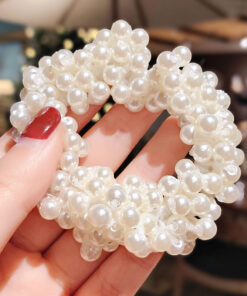 Girls Pearl Headdress Jewelry Hair Tie