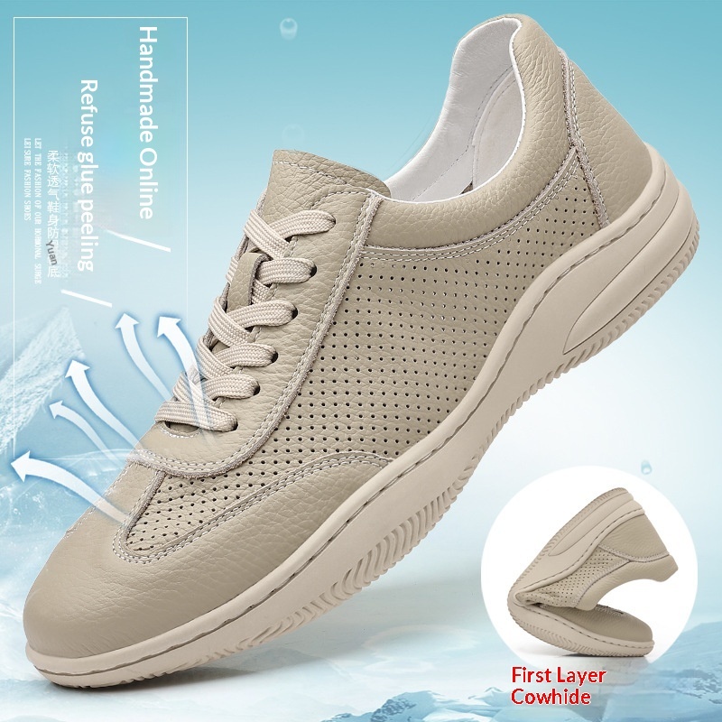 Mens Casual Leather Shoes Breathable Genuine Leather Shoes For Men – Bild 10