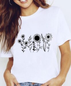 Alternative view of Tshirt Shirt Harajuku T-Shirts For Women Tops White Star
