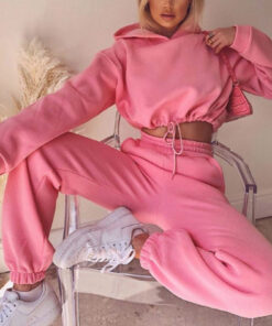 Jogging Suits For Women 2 Piece Sweatsuits Tracksuits Sexy Long Sleeve HoodieCasual Fitness Sportswear