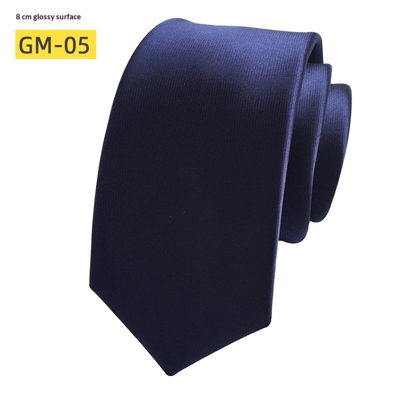 Men's Classic Solid-color Satin Tie - Image 10