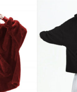 Alternative view of Hoodie Sweatshirt With Big Pocket Tops Sweater Comfortable Loose Double-Sided Fleece Thicker Wearable Blanket