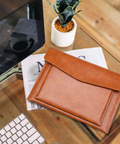 A4 File Bag Contains Large Capacity Double-layer Leather Protective Sleeve