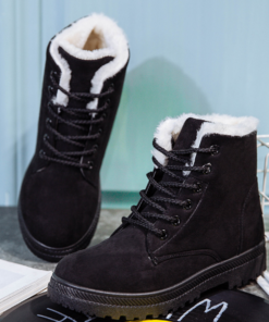 Alternative view of Winter New Women Snow Boots Flat With Large Size Casual Cotton Shoes Trend Women Vulcanized Shoes Artificial Plush
