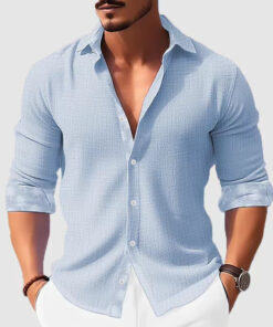 Printed Men's Clothing Fashion Long Sleeve Shirt