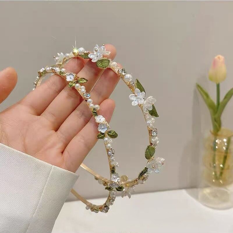 Ladies Go Out With Sweet Pearl Flower Hair Bands – Bild 4