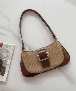 Alternative view of Retro Underarm High-grade Stitching Baguette Bag