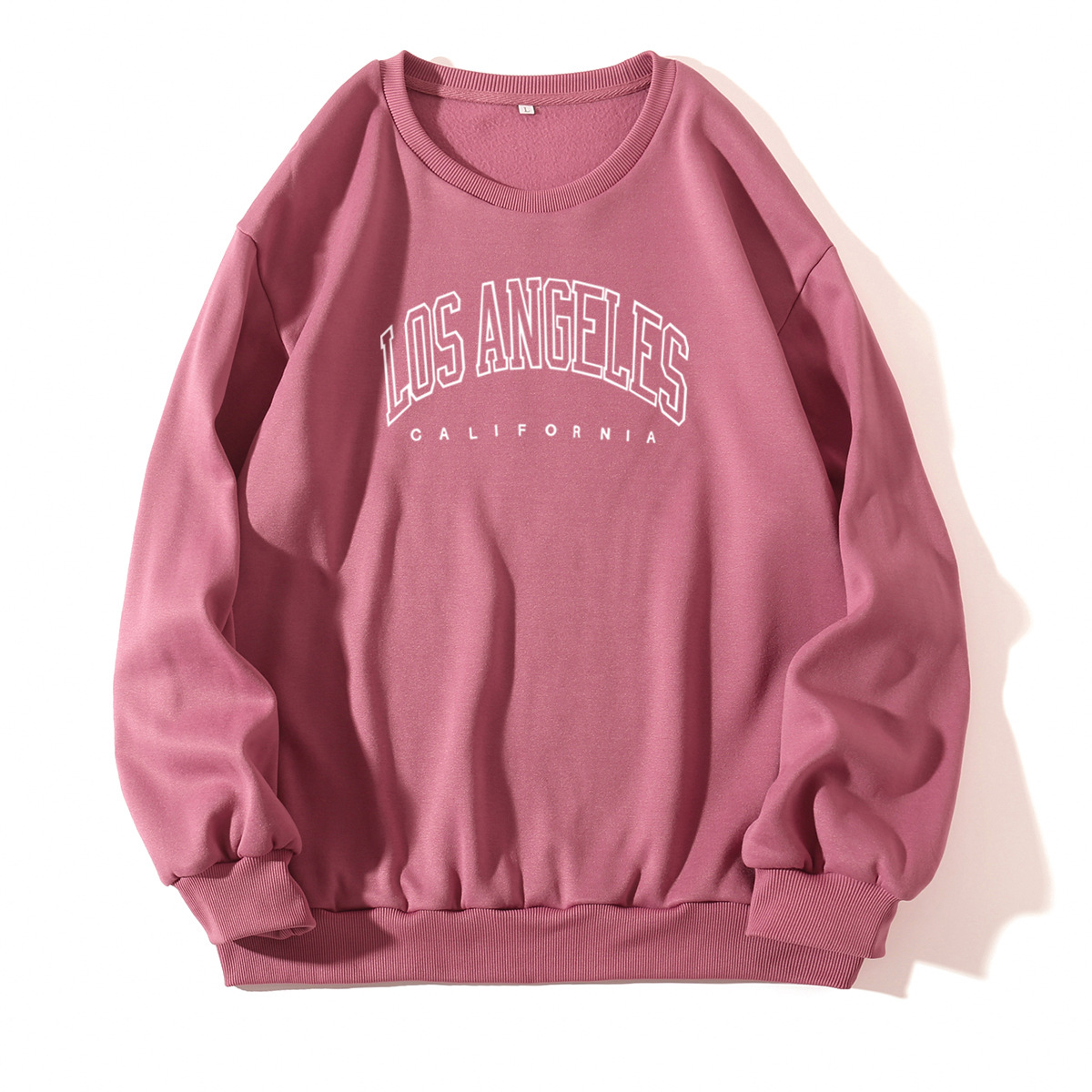 Letter Print Crew Neck Pullover Sweatshirt - Image 7