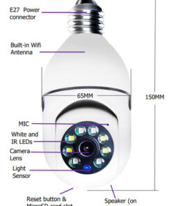 Alternative view of WiFi CAMERA 1080P Bulb 4X Zoom Camera E27 Home 5GWiFi Alarm Monitor