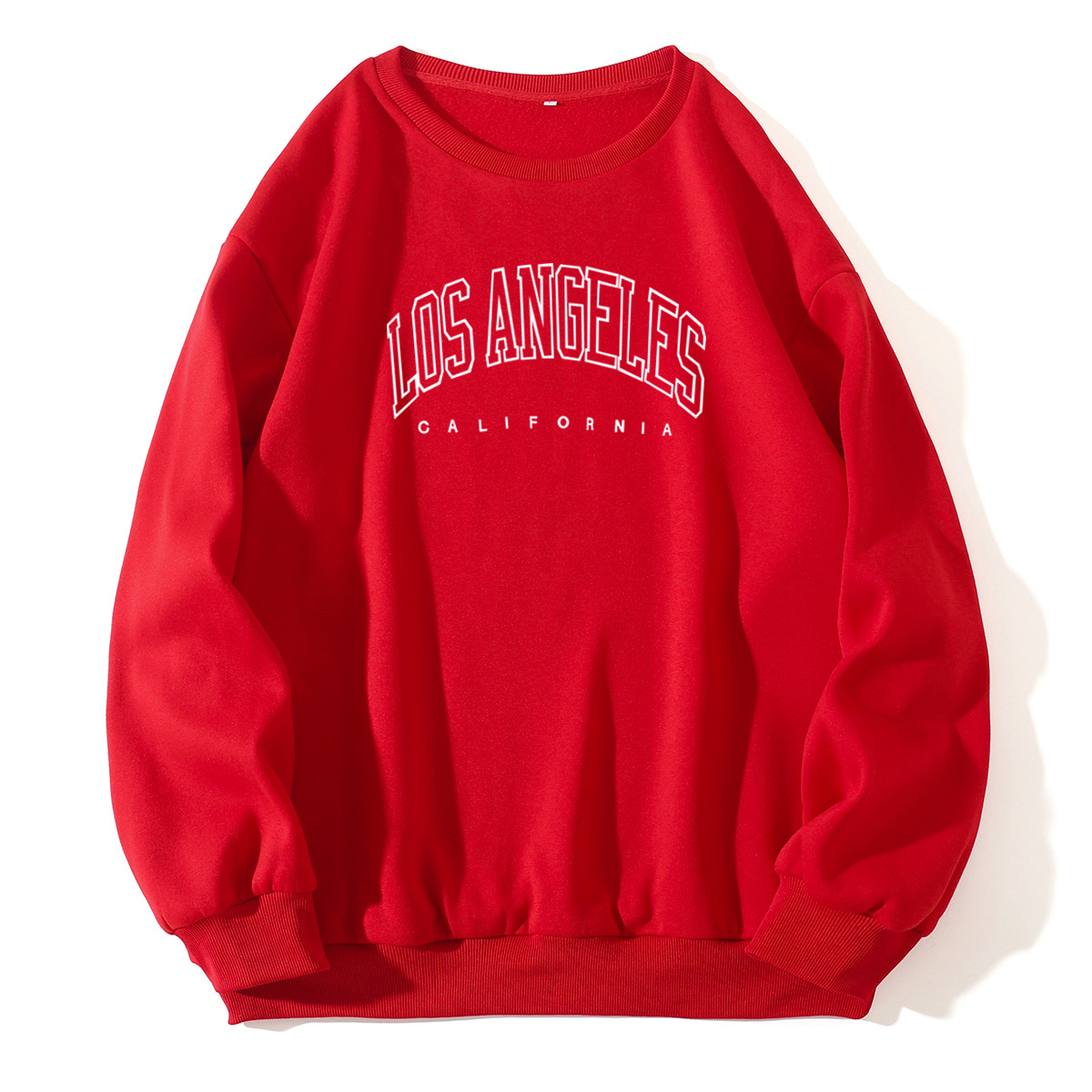 Letter Print Crew Neck Pullover Sweatshirt - Image 3