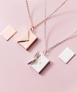 Fashion Jewelry Envelop Necklace Women Lover Letter Pendant Best Gifts For Girlfriend