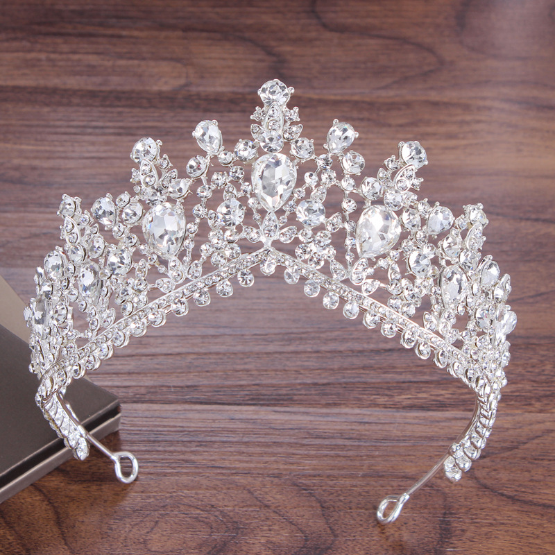 Three-piece Bridal Crown Headdress Baroque Hair Accessory Necklace Earrings – Bild 5