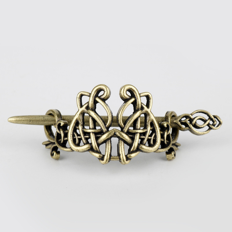Vintage Viking Celtic Metal Dragon Hairpin – Bild 3