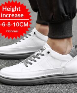 Men's Casual Sneakers With A Hidden Height-increasing Insole