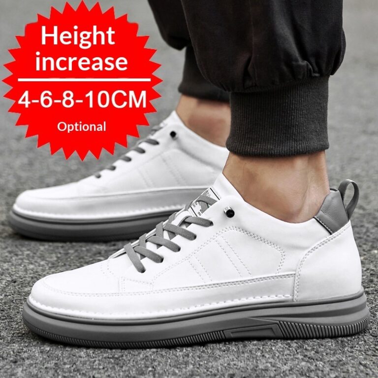 Men's Casual Sneakers With A Hidden Height-increasing Insole