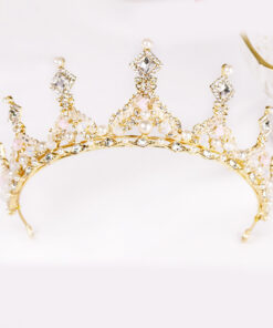 Alternative view of Alloy Pearl Diamond Bridal Crown Jewelry