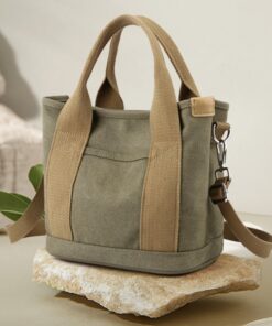Trendy All-match Simple Fashion Korean Style Large Capacity Commute Leisure Canvas Bag