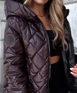 Alternative view of Women's Lightweight Warm Short Type Hooded Jacket