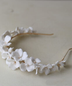 Bridal Simple Ceramic Flower Headband