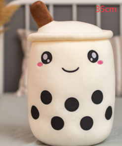 Alternative view of Cute Fruit Drink Plush Stuffed Soft Strawberry Milk Tea Plush Boba Tea Cup Toy Bubble Tea Pillow Cushion Kids Gift