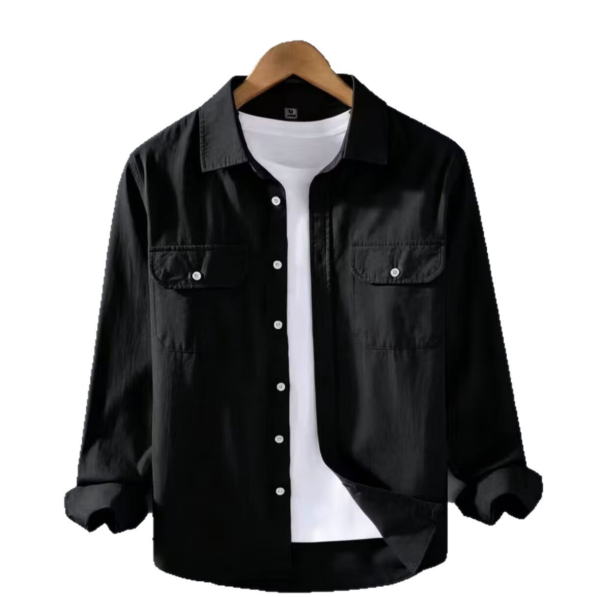 Solid-color Work Shirt For Men Autumn Japanese-style Trendy - Image 5