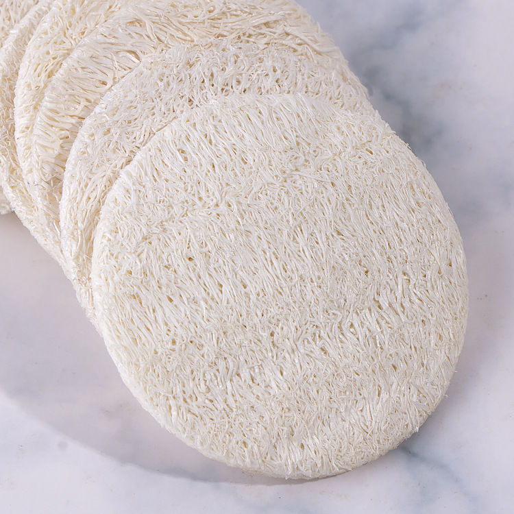 Scrubbing Exfoliating Loofah Round Reusable Makeup Skin Care Facial Remover Sponges Pads - Image 2
