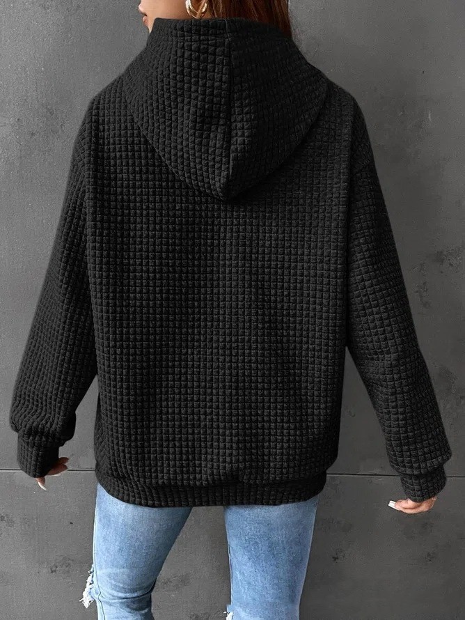 Women's Loose Casual Solid Color Long-sleeved Sweater - Image 3