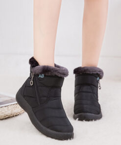 Alternative view of Waterproof Snow Boots Plush Warm Winter Shoes Casual Lightweight Ankle Boots