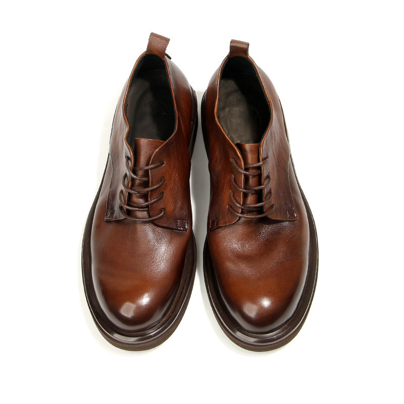 British-style Vintage Leather Shoes For Men - Image 2