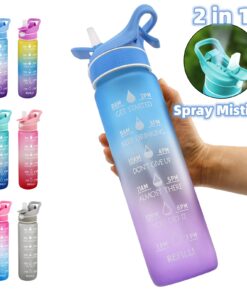 Alternative view of Water Bottle Scrub Bounce Cover Straw Space Cup Sports Water Bottle