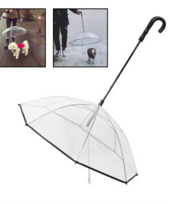 Alternative view of Dog's Transparent Umbrella With Traction Chain Removable Umbrella Pet Products
