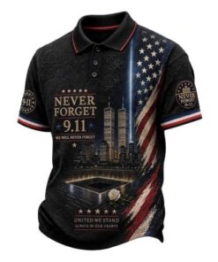 Men's Printed Button-Down Short-Sleeve Polo Shirt