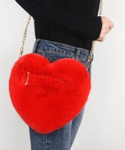 Alternative view of Love Bags For Women Plush Chain Shoulder Bags Valentine's Day Party Bag