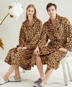 Couple's  Flannel Bathrobe For Men
