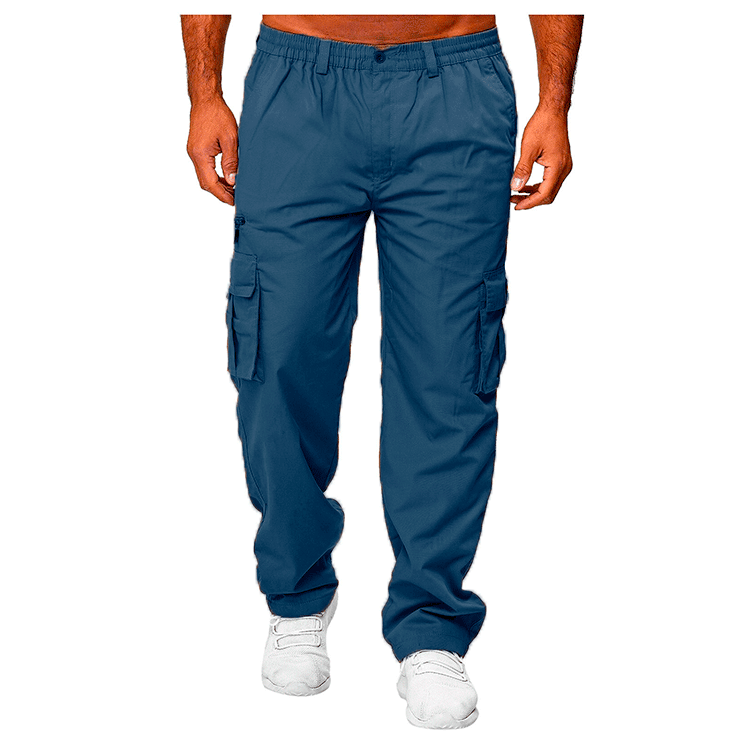 Men's Casual Multi-pocket Loose Straight Cargo Pants - Image 2
