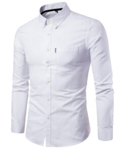 Men S Shirts Korean Men Slim Long Sleeve Dress Shirt