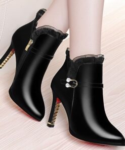 Women's Fashion All-matching High Heel Boots